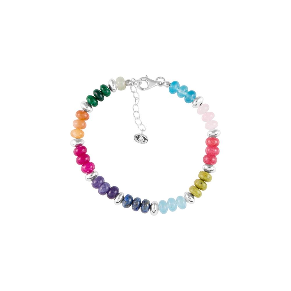 SILPADA Colored In Silver Mixed Stones Beaded Bracelet